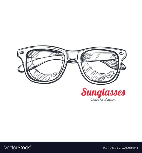 Sunglasses Hand Drawn 1 Royalty Free Vector Image