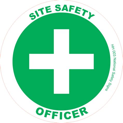 Safety Officer Hard Hat Sticker National Safety Signs