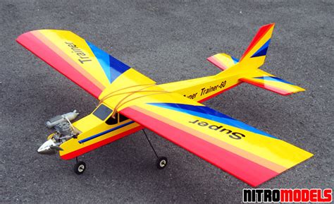 NitroModels ARF Super Trainer 60 Yellow 70 Led RC Airplane RC Remote