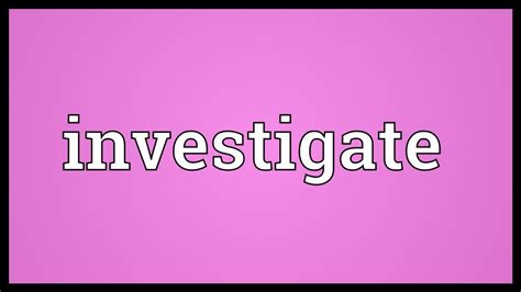 Investigated Synonym 