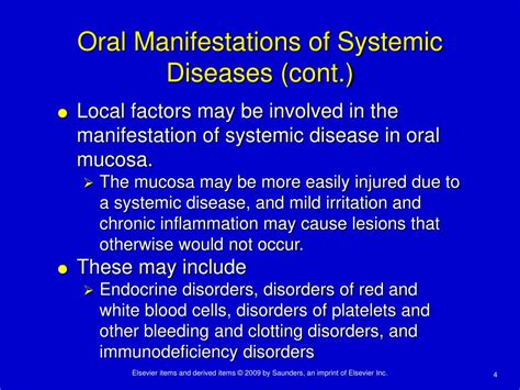 PPT Chapter 9 Oral Manifestations Of Systemic Diseases PowerPoint