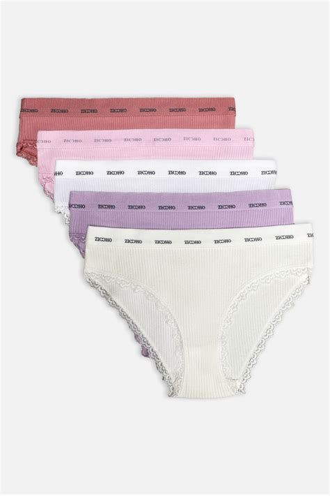 ZICCHO Pamuklu Fitilli Kumaş Bikini Külot li Paket Fiyatı Yorumları Trendyol