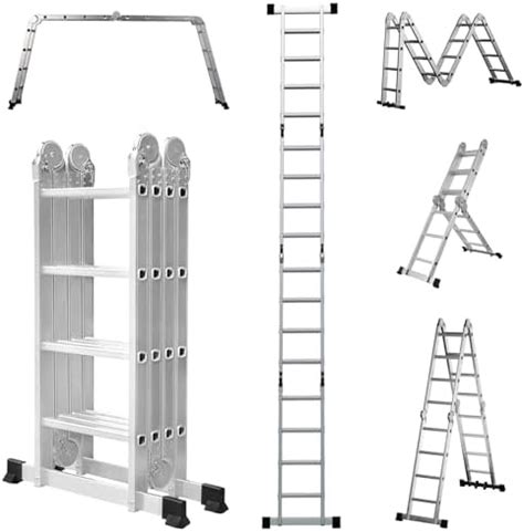 Liberti 12 FT 12 Steps Foldable Aluminium Multipurpose Ladder 4x3