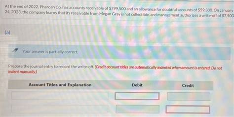 Solved At The End Of Pharoah Co Has Accounts Chegg