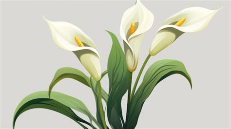 Un Dibujo De Una Planta Con Flores En Ella Vector Premium