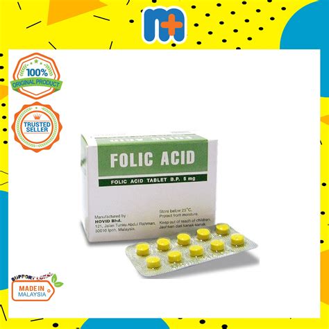 HOVID FOLIC ACID TAB 5MG 1 BOX 100S