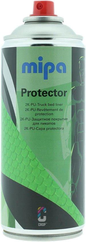 MIPA Protector 2K Bedliner Coating Zwart Spuitbus Slijtvast En UV