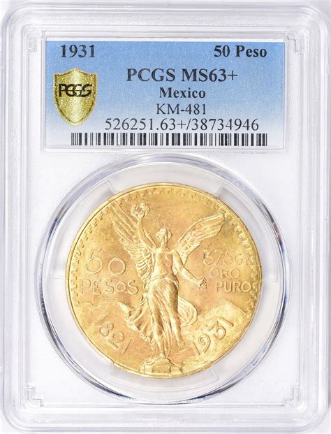 Mexico Gold Peso Km Pcgs Ms Agw Oz Mexico