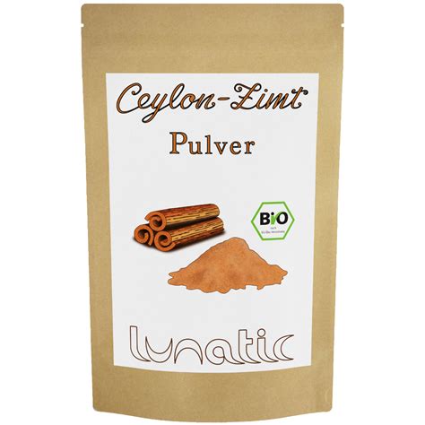 Bio Ceylon Zimt Pulver Rohkostqualit T Lunatic Oase Shop