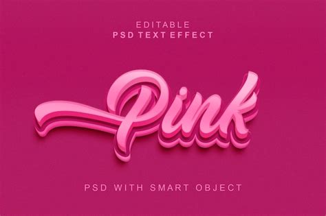 Premium Psd Pink 3d Text Effect