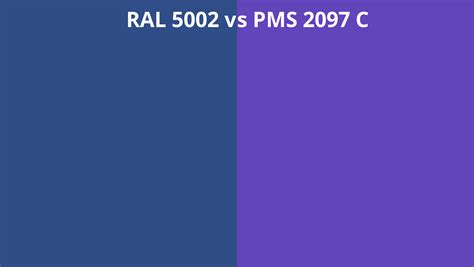 Ral 5002 Vs Pms 2097 C Ral Colour Chart Uk