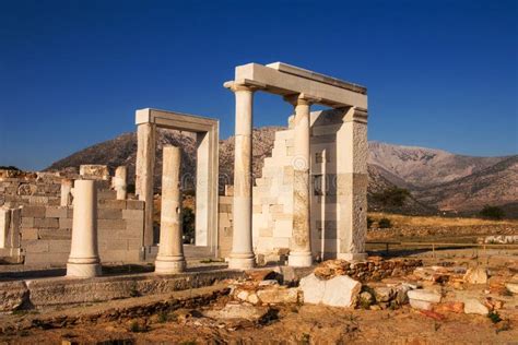 Closeup of the Ruins of Temple of Demeter on Naxos Island, Greece Stock ...