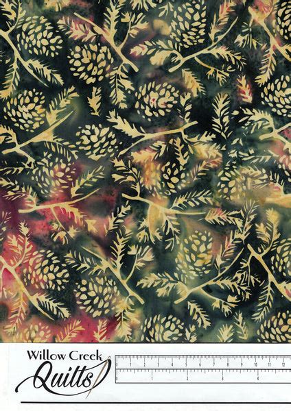 Back Country Batik Pinecones Eucalyptus 422106899 Willow Creek