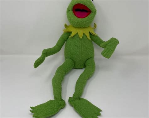 Vintage Kermit the Frog Muppets Poseable Jim Henson 90s, Plush Stuffed ...