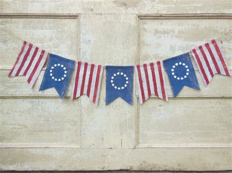 American Flag Banner Patriotic Banner Patriotic Bunting 4th