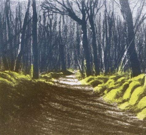 Woodland Shadow 1 2016 Etching Engraving By Aidan Flanagan Irish