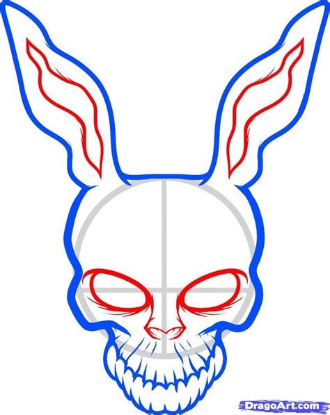 How To Draw Frank The Rabbit Donnie Darko Step By Step Movies Pop