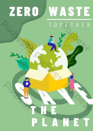 Zero Waste Environmental Protection Environment Poster PSD Free