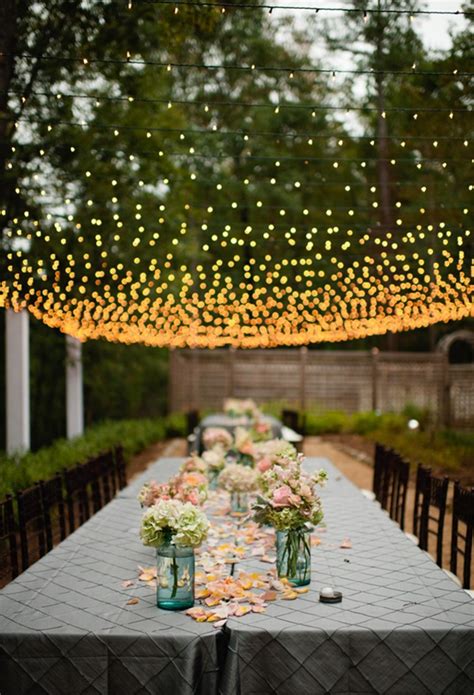 Breathtaking Wedding Reception Décor Ideas with String Lights ...