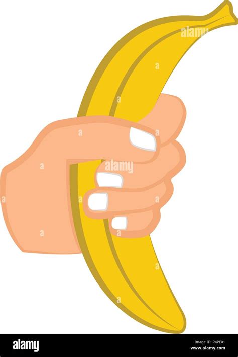 Hand Holding A Banana Stock Vector Image And Art Alamy