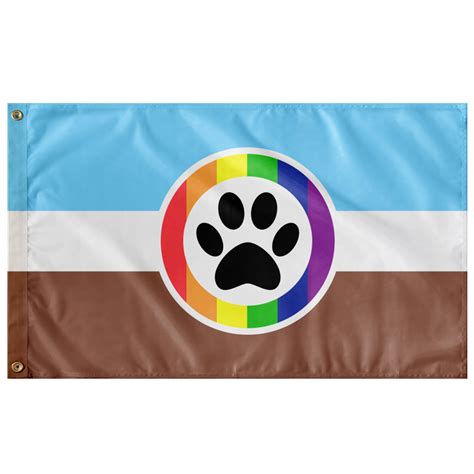 Furry Lgbtq Pride Wall Flag Single Reverse 36x60 Etsy