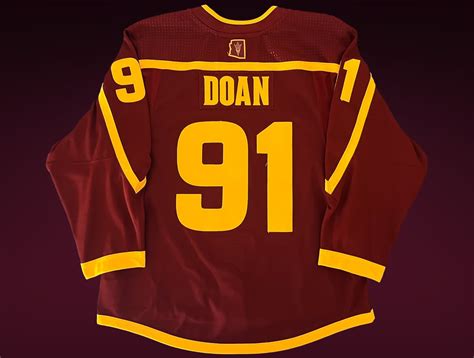 Josh Doan 2021-2023 Arizona State Sun Devils Hockey Maroon Set Game