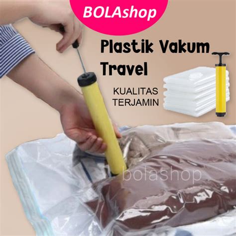 Jual Vacuum Plastic Bag Travel Vacum Plastik Pompa Vakum Baju