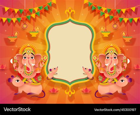 Ganesh chaturthi background Royalty Free Vector Image