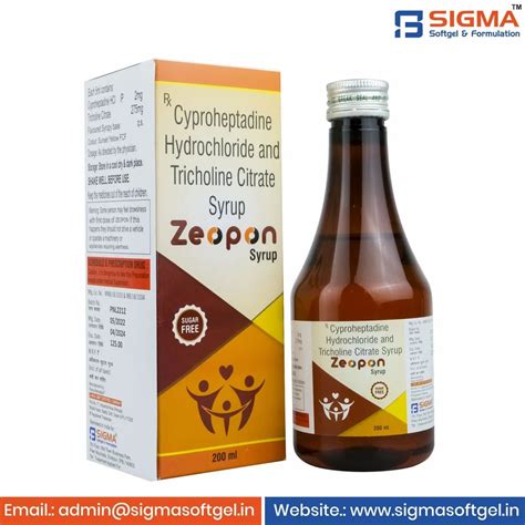 Cyproheptadine Hcl Tricholine Citrate Syrup For Hospital 200 Ml At Rs