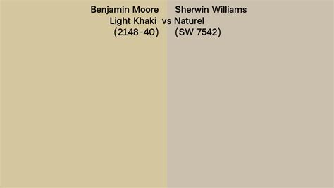 Benjamin Moore Light Khaki Vs Sherwin Williams Naturel Sw