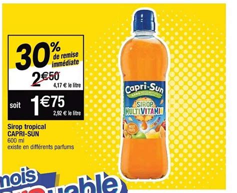 Promo Sirop Tropical Capri Sun Chez Cora ICatalogue Fr