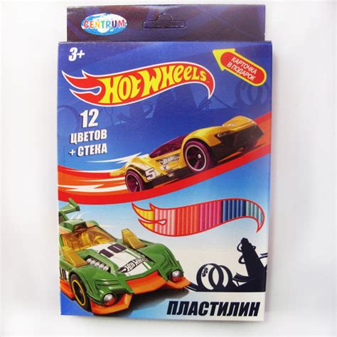 Пластилин 12 цветов Hot Wheels картинка Hot Wheels 240 гр стек пластиковый картонная