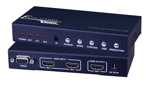 Vanco International Evolution 2x1 Hdmi® Switch With Multiview And Pip