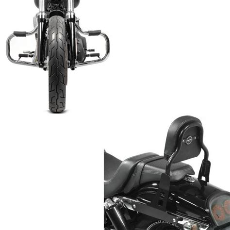 Set Sissy Bar CSS Fix für Harley Dyna Fat Bob 10 17 schwarz Craftride