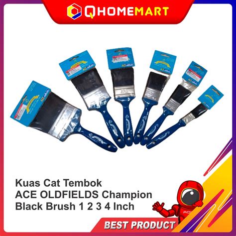 Jual Kuas Cat Tembok ACE OLDFIELDS Champion Black Brush 1 2 3 4 Inch