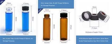 China 8 12mL 15 425 Screw Neck Vial ND15 Clear Vial Manufacturers