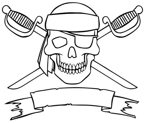 Pirate Skull Coloring Pages at GetColorings.com | Free printable ...