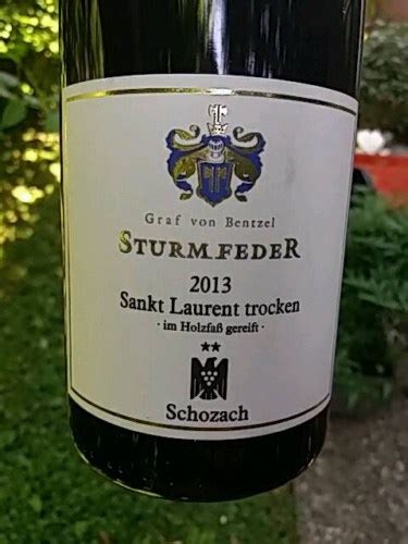 Graf Von Bentzel Sturmfeder Sankt Laurent Trocken Vivino Us