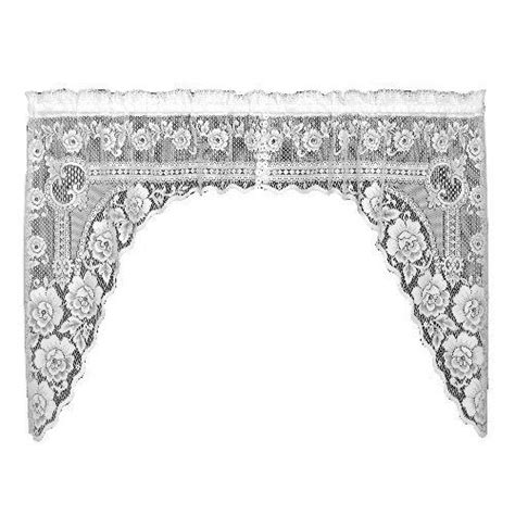 Heritage Lace Victorian Rose 72 Inch Wide By 38 Inch Drop Swag Pair White By Heritage Lace 24