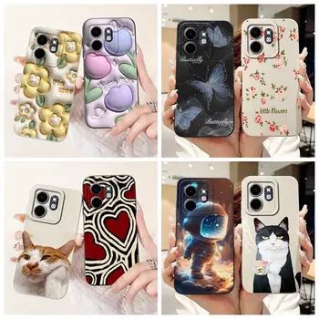 For Infinix Hot I Case X Luxury Flowers Cartoon Cover Shockproof Phone Case For Infinix