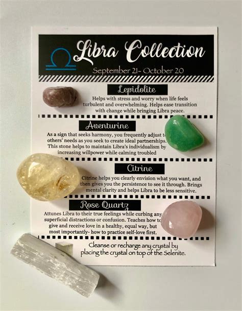 Libra Crystal Collection Rose Quartz Green Aventurine Lepidolite