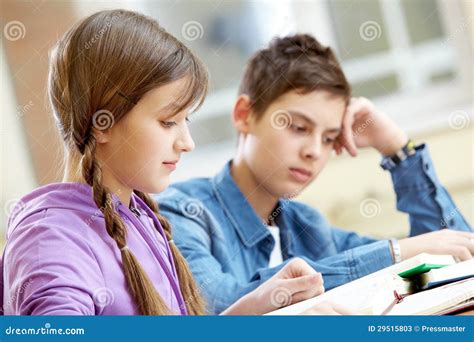 Reading in library stock image. Image of college, happy - 29515803