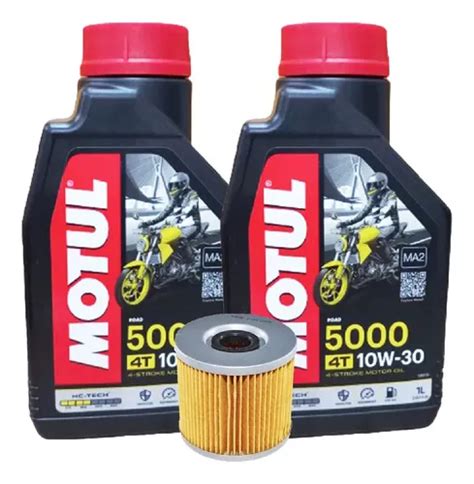 Kit Troca Óleo 2l Motul 5000 10w30 Filtro Honda Cb300 Xre300