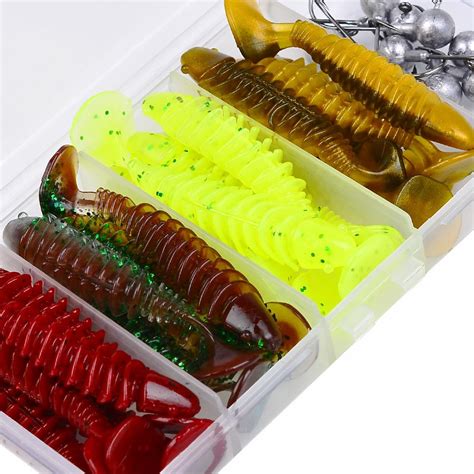 Cheap Reverse Thread T Tail Maggot Road Sub Soft Bait Slow Sinking