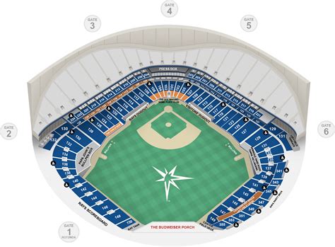 Tampa Bay Devil Rays Stadium Seating Chart Elcho Table