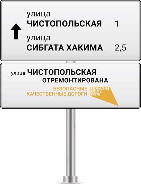 Информационный щит на объектах национального проекта “Безопасные и ...