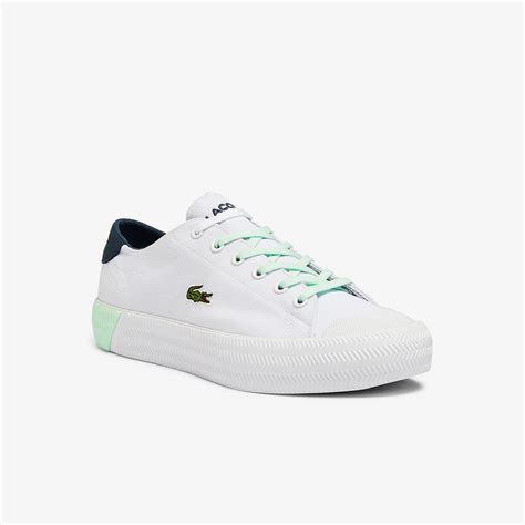 Lacoste Womens Gripshot Canvas And Leather Sneakers 193367636187