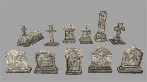 Tombstone Stone Tomb 3d Model Turbosquid 1296252