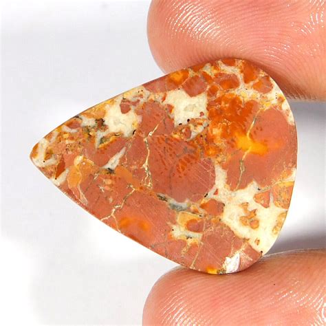 29 65Cts 100 Natural Unique Maligano Jasper Pear Cabochon Loose