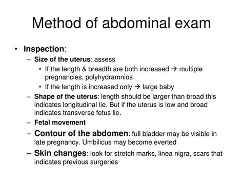 Ppt Obstetric Physical Examination Powerpoint Presentation Free